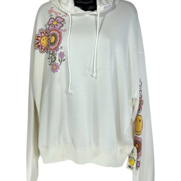 Billabong 🌸Floral Graphic White Hoodie - Picture 10 of 12